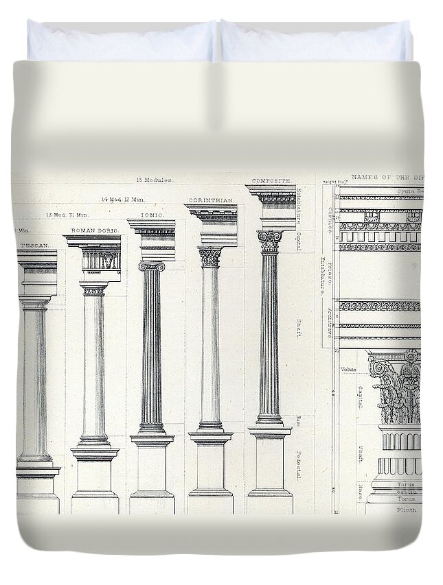 Doric Columns Duvet Covers