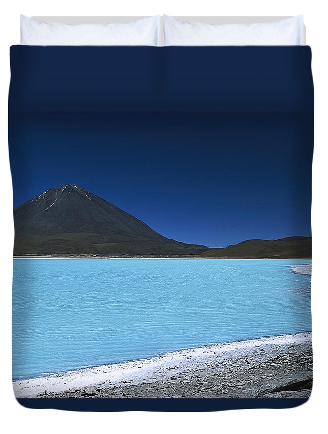 Feb0514 Duvet Cover featuring the photograph Arsenic-laden Laguna Verde by Tui De Roy