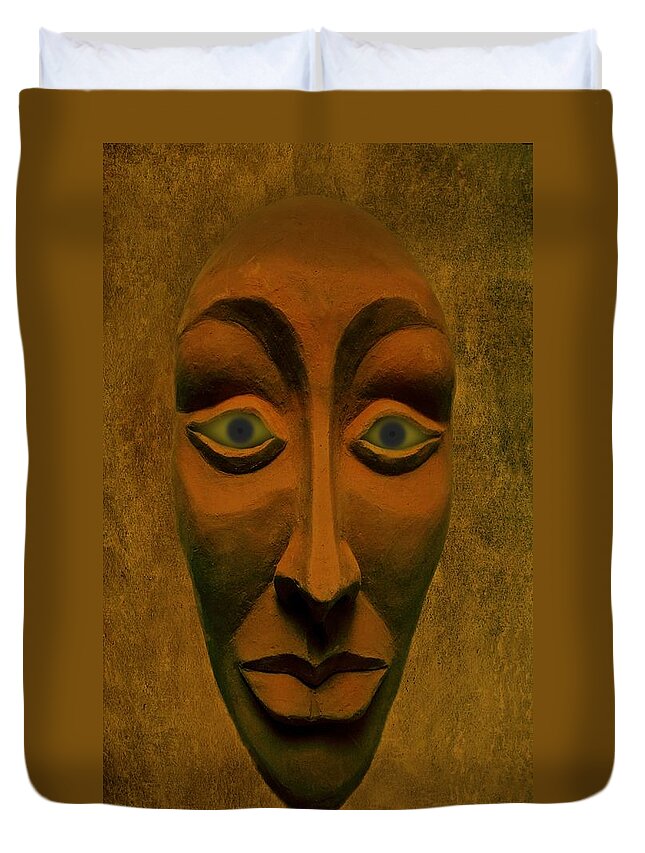 Mask Duvet Cover featuring the photograph Artificial Intelligence Entity by David Dehner