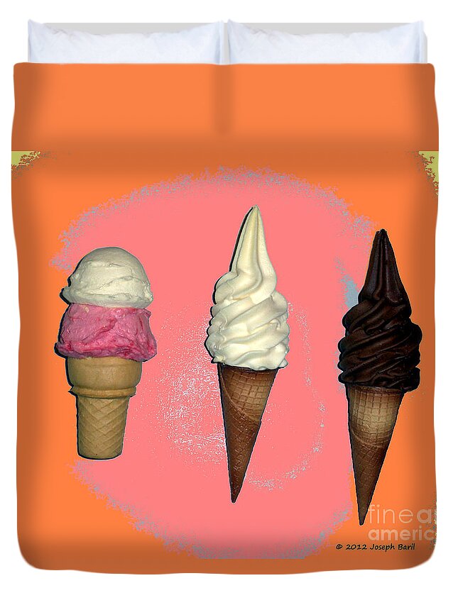 Ice Cream Duvet Cover featuring the photograph Artistic Ice Cream by Joseph Baril