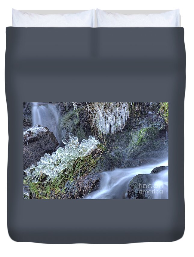 Ice Duvet Cover featuring the photograph Artistry In Ice 22 by David Birchall