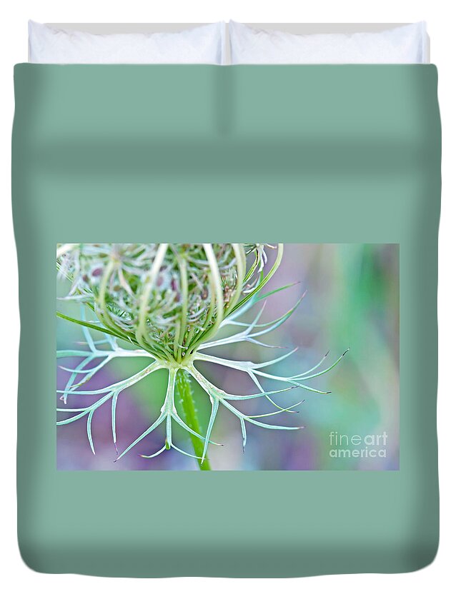 Wildflower Photography Duvet Cover featuring the photograph Artsy Pastal Wildflower by Gwen Gibson
