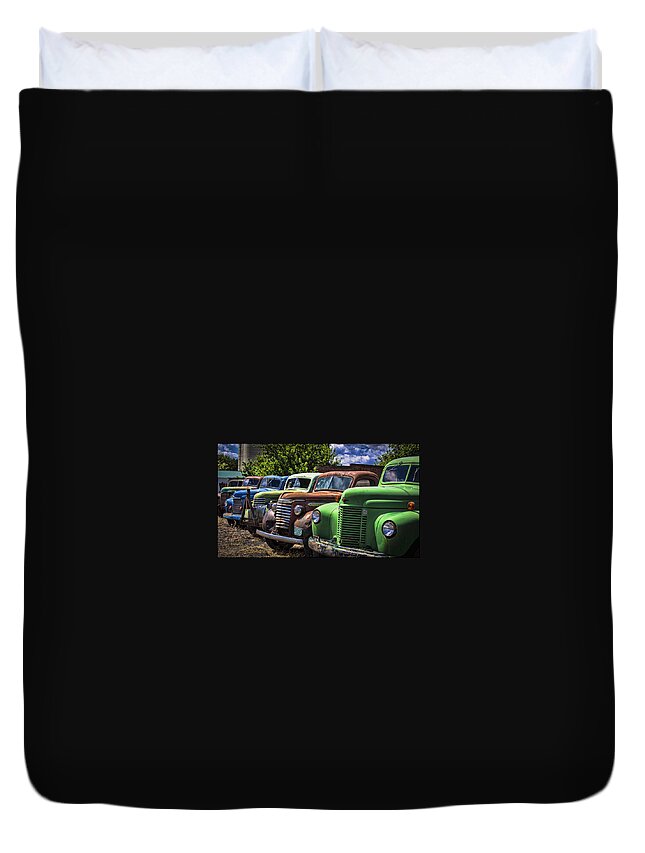 Trucks Duvet Cover featuring the photograph As is No Warranty by Ron Roberts