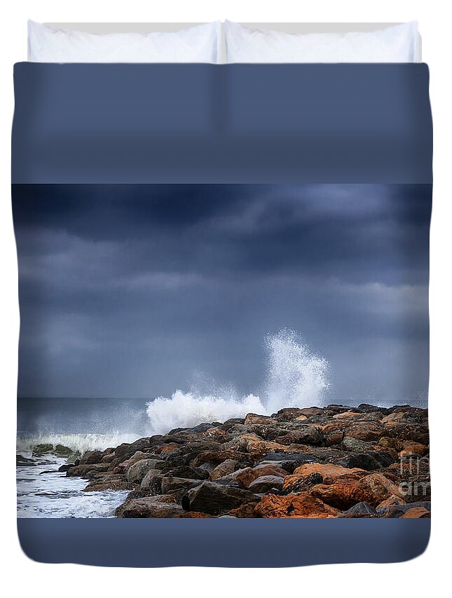 Storm Duvet Cover featuring the photograph As The Storm Turns by David Millenheft