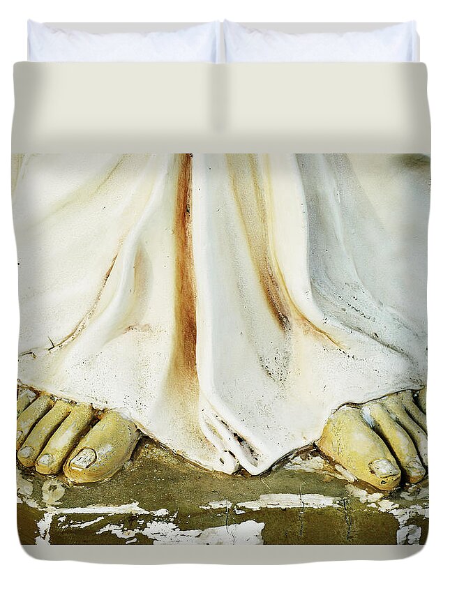 Lady Duvet Cover featuring the photograph At My Ladys Feet by Pamela Patch