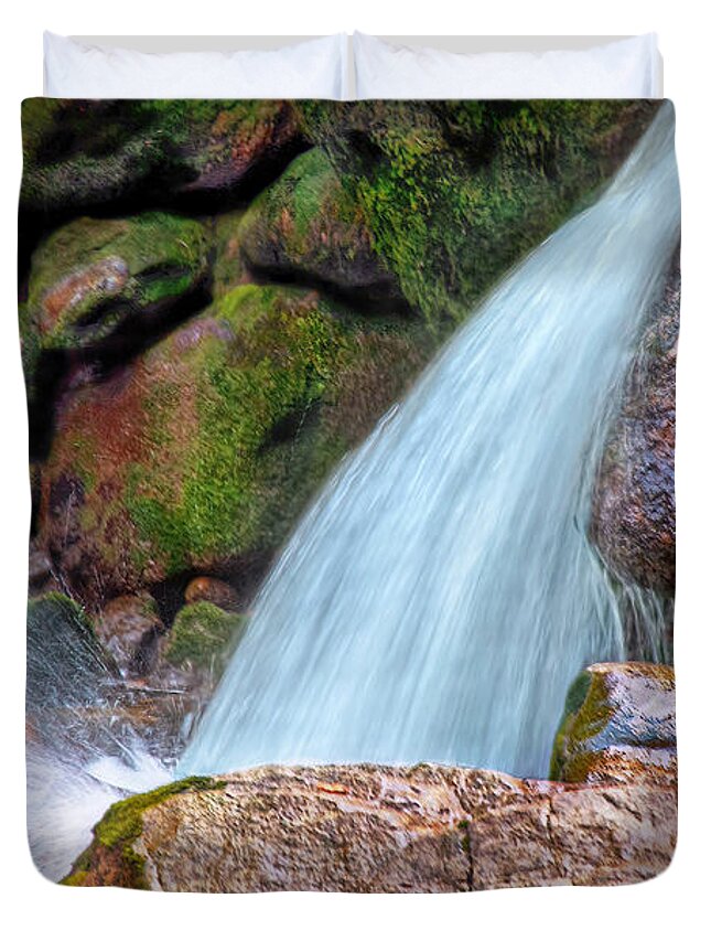 Switzerland Duvet Cover featuring the photograph At Stony Creek by Hanny Heim