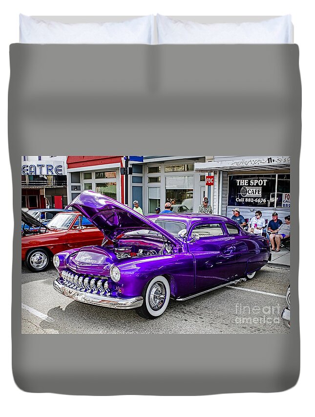 Hdr Duvet Cover featuring the photograph At The Car Show by Paul Mashburn