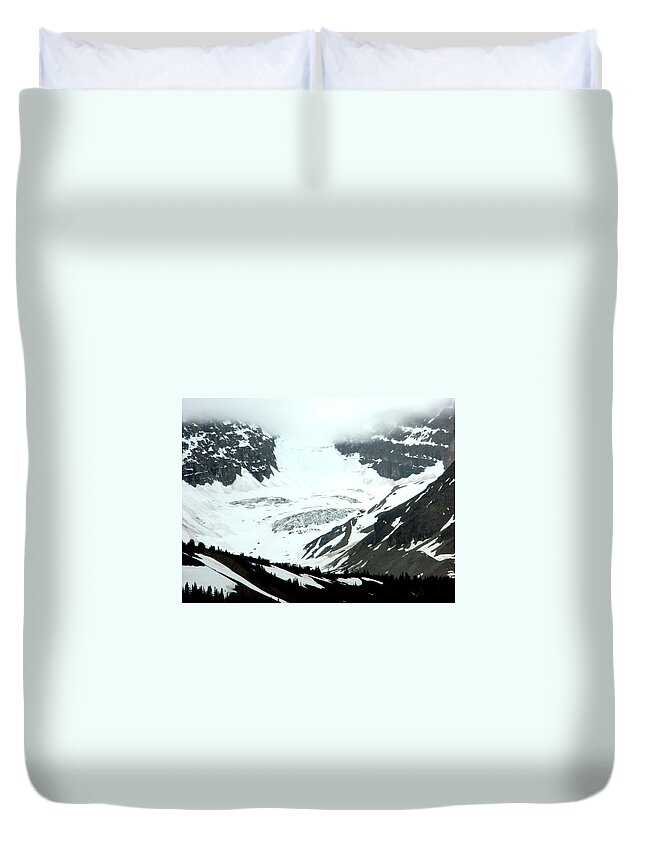 Glacier Duvet Cover featuring the photograph Athabasca Galcier by Laurie Paci