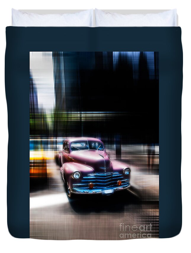 Nyc Duvet Cover featuring the photograph attracting curves III2 by Hannes Cmarits