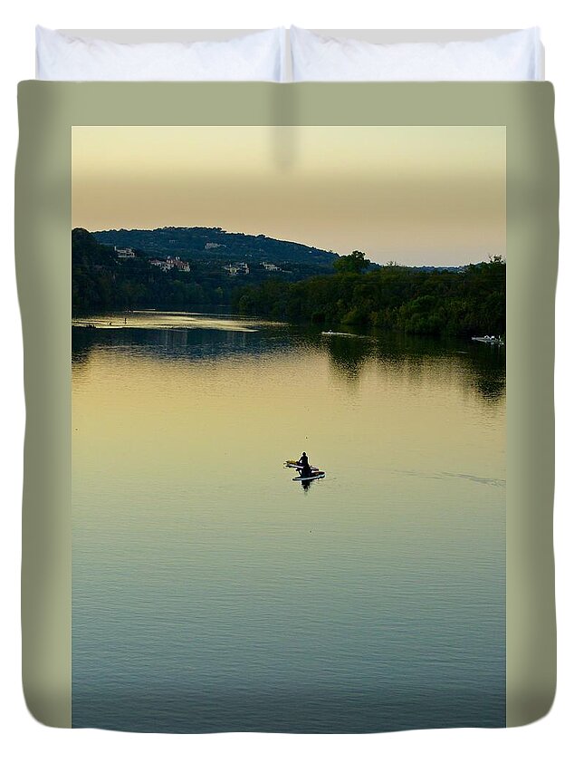 Austin Photographs Duvet Cover featuring the photograph Austin Lady Bird Lake by Kristina Deane
