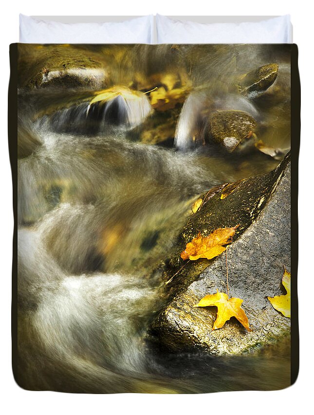 Autumn Duvet Cover featuring the photograph Autumn Creek by Christina Rollo