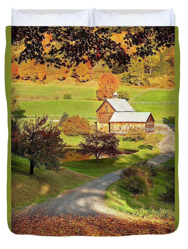 Sleepy Hollow Duvet Cover featuring the photograph Autumn Farm by Brian Jannsen
