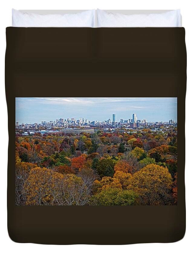Boston Duvet Cover featuring the photograph Autumn in Boston by Toby McGuire