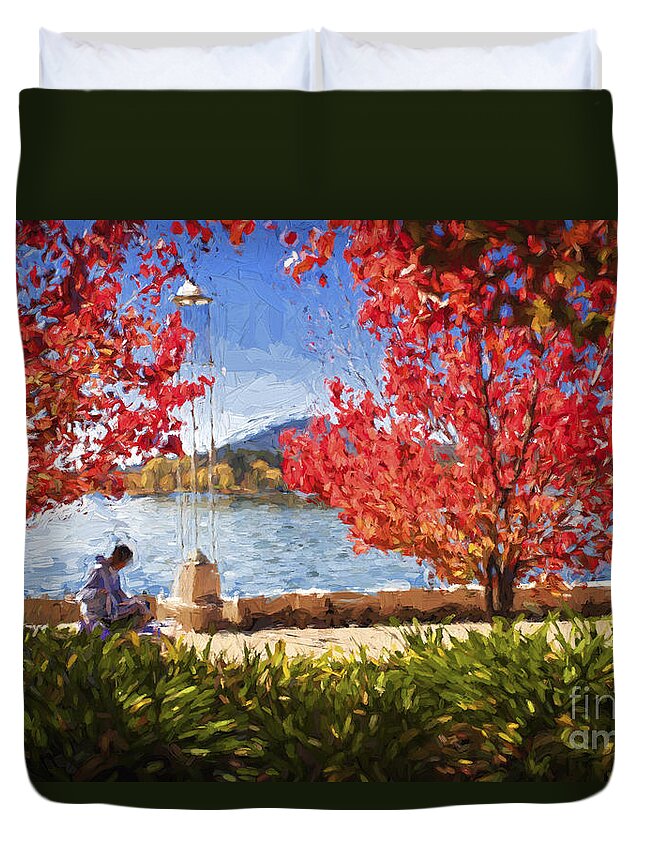 Autumn Duvet Cover featuring the photograph Autumn in Canberra by Sheila Smart Fine Art Photography