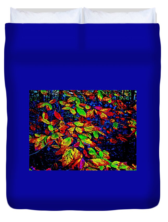 Autumn Duvet Cover featuring the photograph Autumn In Extremis by Carol Senske