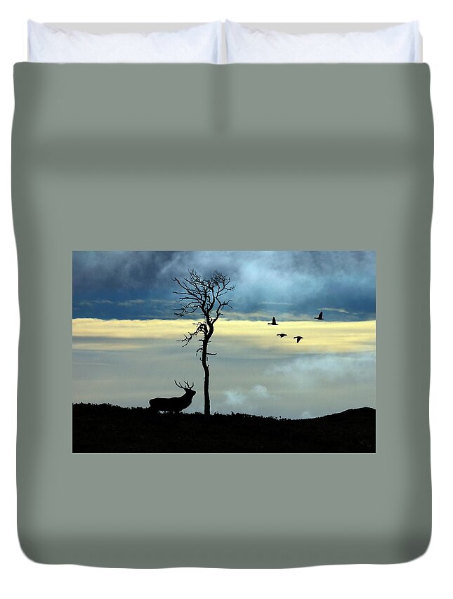 Strathglass Duvet Cover featuring the photograph Autumn in Strathglass by Macrae Images