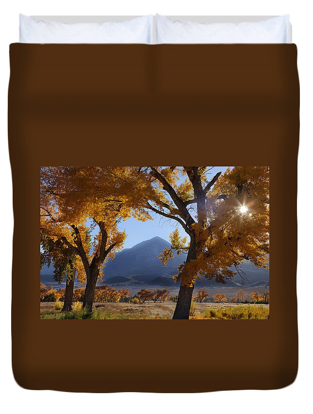 Autumn Duvet Cover featuring the photograph Autumn in the Mountains by Andrew Soundarajan