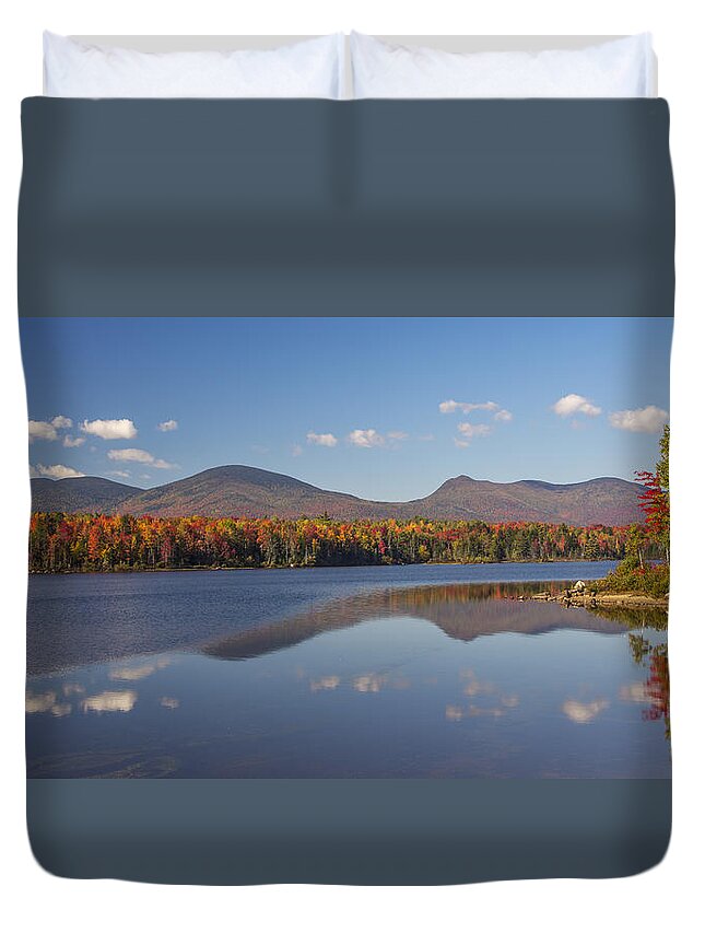 Autumn Duvet Cover featuring the photograph Autumn Reflections at Jericho Lake by White Mountain Images