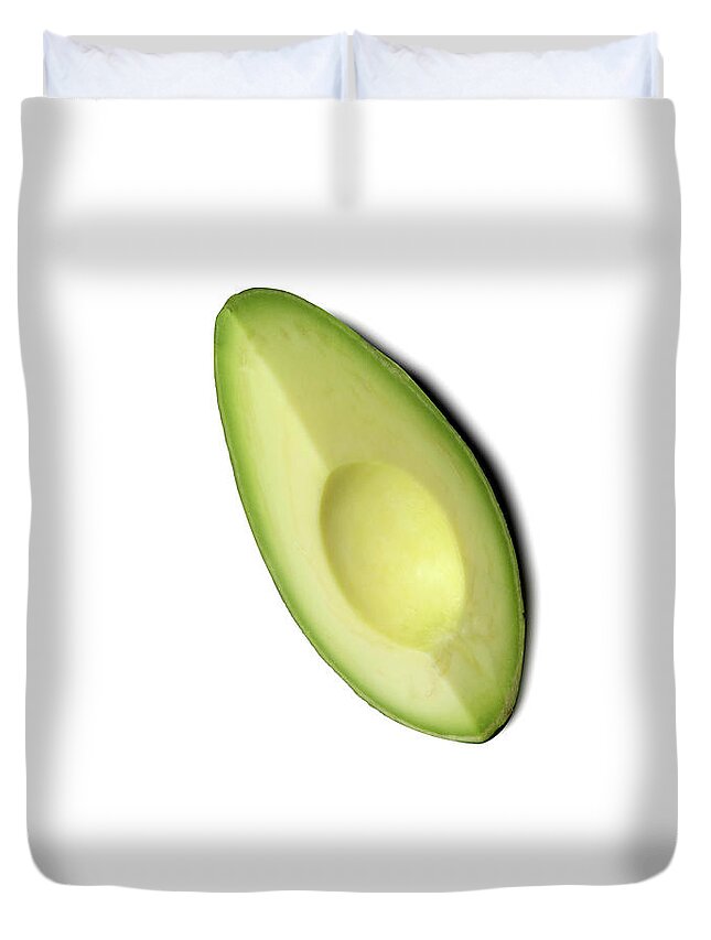 Freshness Duvet Cover featuring the photograph Avocado Slice by Jonathan Kantor