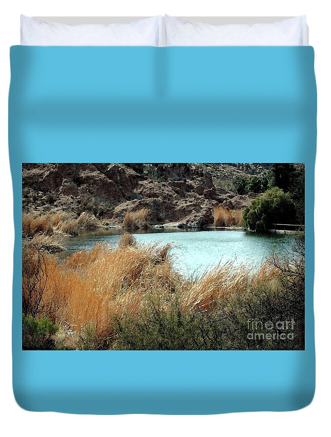 Ayer Duvet Cover featuring the photograph Ayer Lake by Kathleen Struckle