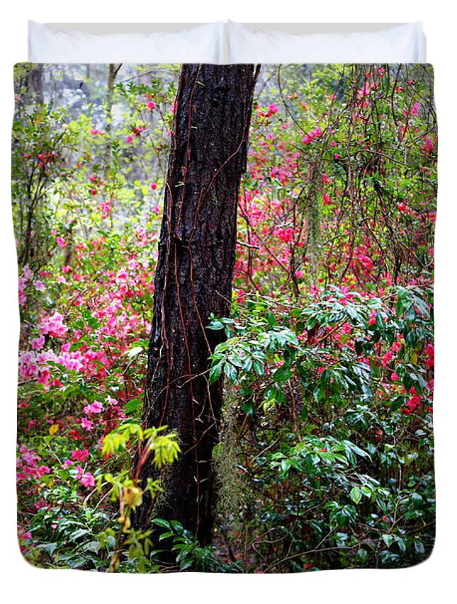 Azalea Duvet Cover featuring the photograph Azalea Forest by Carol Groenen