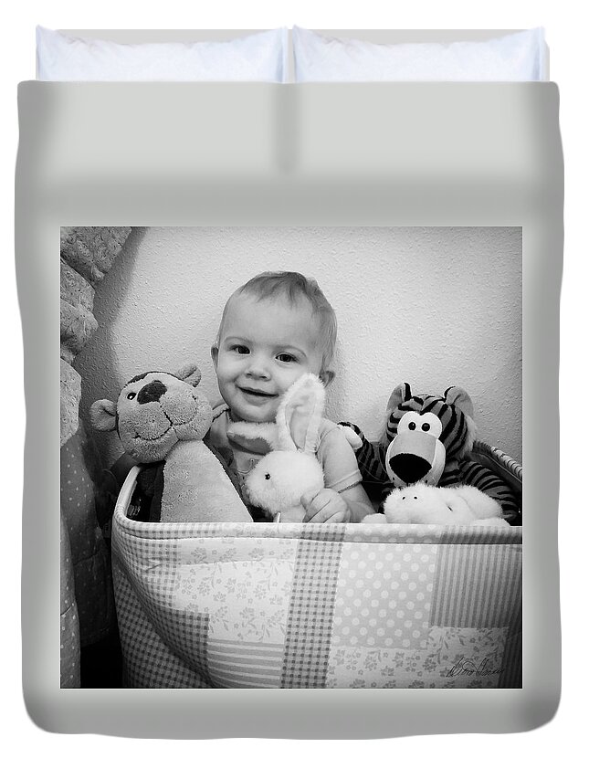 Baby Duvet Cover featuring the photograph Baby Doll by Diana Haronis