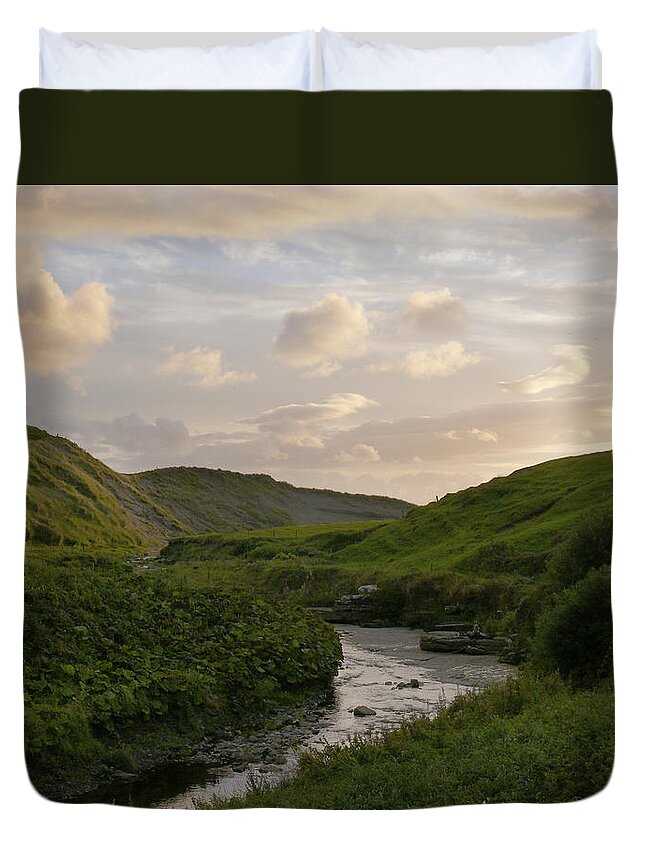 Travel Duvet Cover featuring the photograph Backroads Ireland by Mike McGlothlen