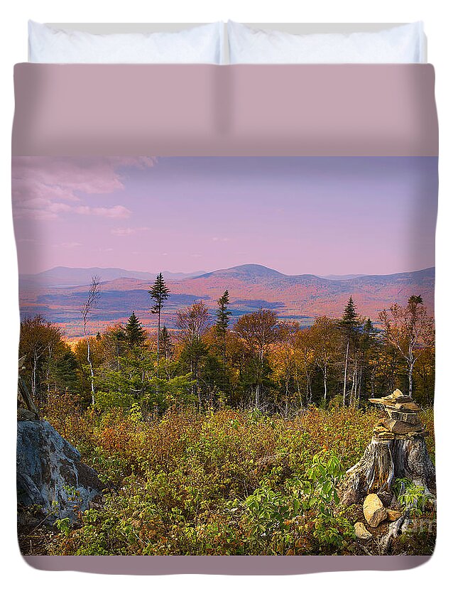 Maine Duvet Cover featuring the photograph Balanced Living in Maine by Brenda Giasson