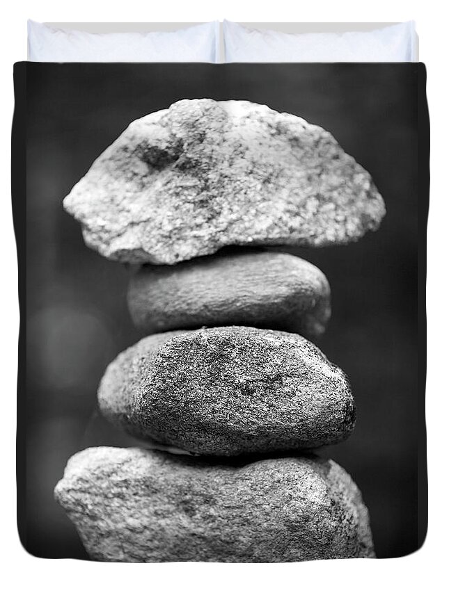 Outdoors Duvet Cover featuring the photograph Balanced Rocks, Close-up by Snap Decision