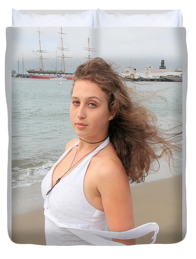 Female Duvet Cover featuring the photograph Ballad by Nick David