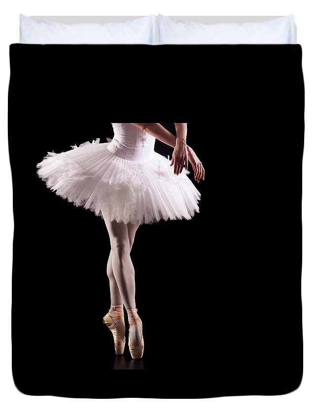 Ballet Dancer Duvet Cover featuring the photograph Ballerina by Emirmemedovski