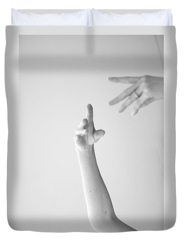 Expertise Duvet Cover featuring the photograph Ballet Fingers by Fevrier26