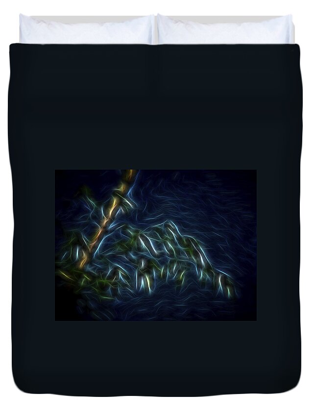 Bamboo Duvet Cover featuring the digital art Bamboo Wind 2 by William Horden