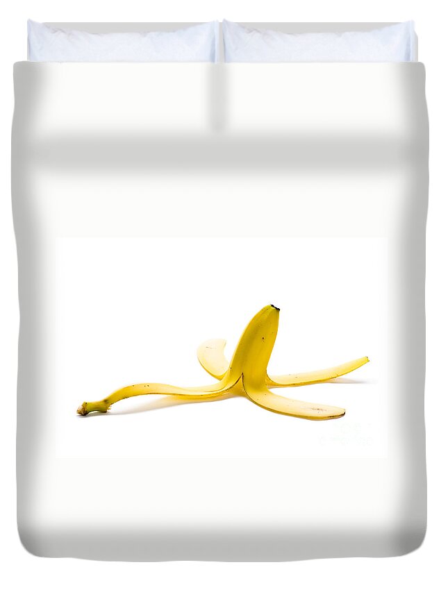 Banana Skin Duvet Cover featuring the photograph Banana Skin by Lee Avison