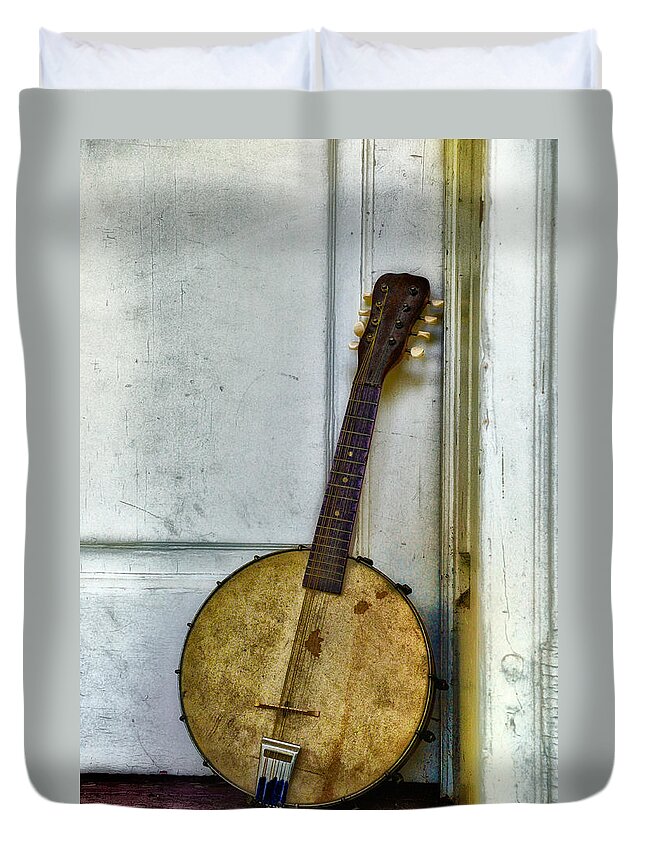 Banjo Duvet Cover featuring the photograph Banjo Mandolin - Folk Music by Bill Cannon