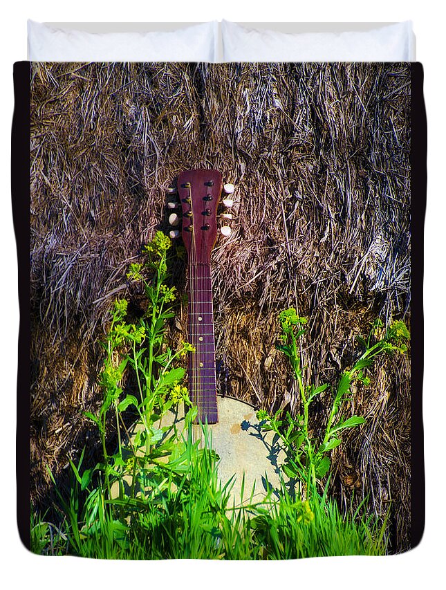 Banjo Duvet Cover featuring the photograph Banjo Mandolin - Real Americana by Bill Cannon
