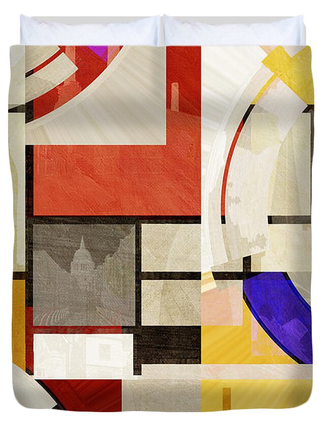 Bauhaus Duvet Cover featuring the photograph Bauhaus Rectangle THREE by BFA Prints