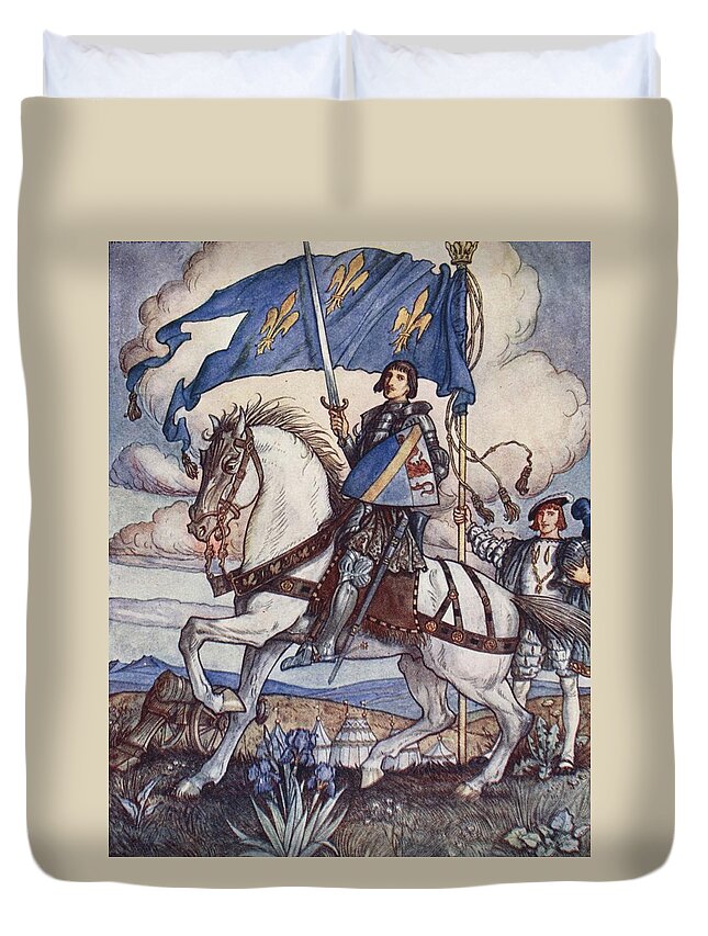 Horse Duvet Cover featuring the drawing Bayard, Illustration From Bayard The by Herbert Cole