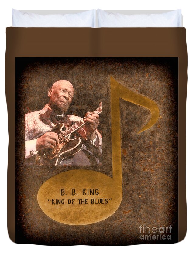 Jazz Duvet Cover featuring the photograph BB King Note by Donna Greene