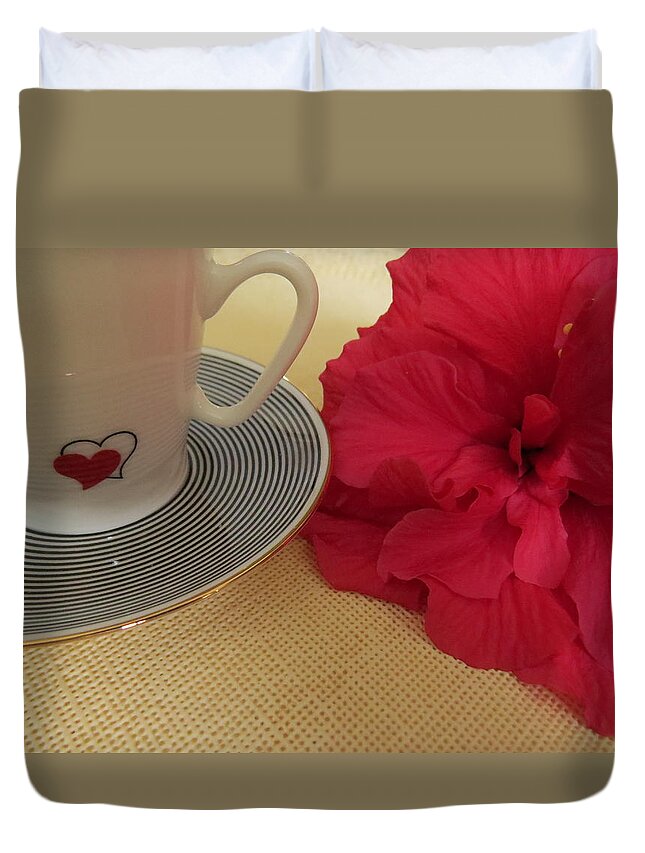 Still Life Duvet Cover featuring the photograph Be my Valentine #1 by Zina Stromberg