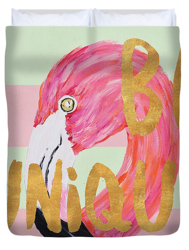 Be Duvet Cover featuring the digital art Be Wild And Unique I by Julie Derice