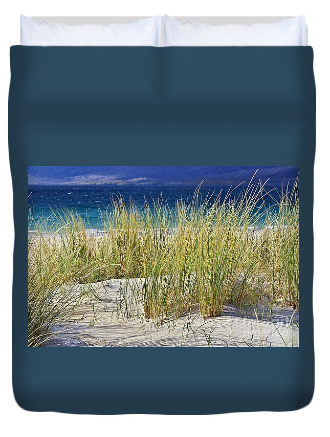 Beach Duvet Cover featuring the photograph Beach Gras by Juergen Klust