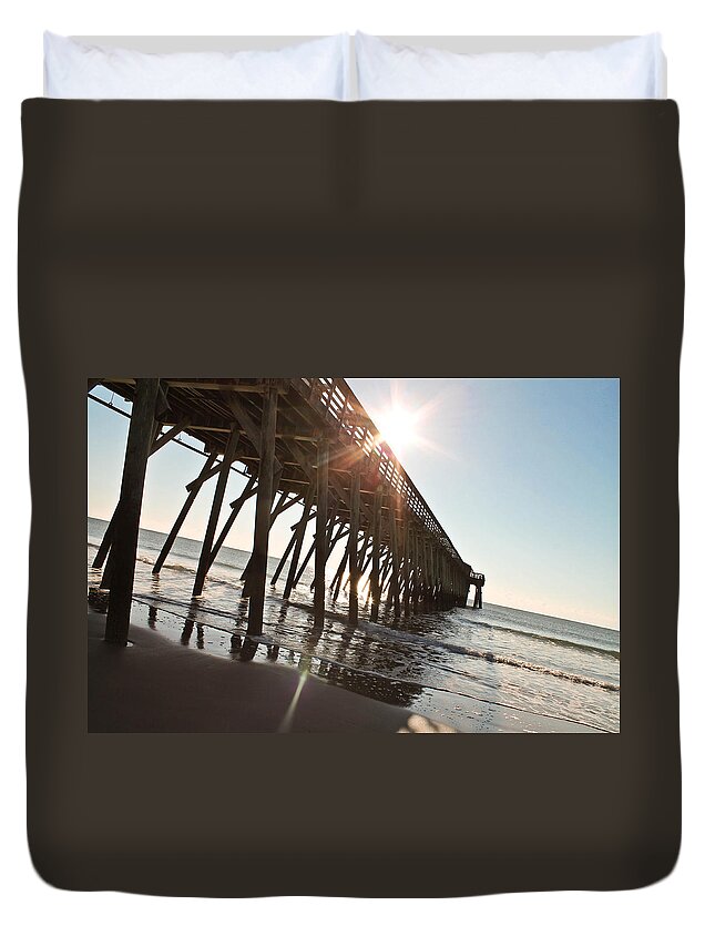 Myrtle Beach State Park Duvet Cover featuring the photograph Beach's Beauty by Jessica Brown