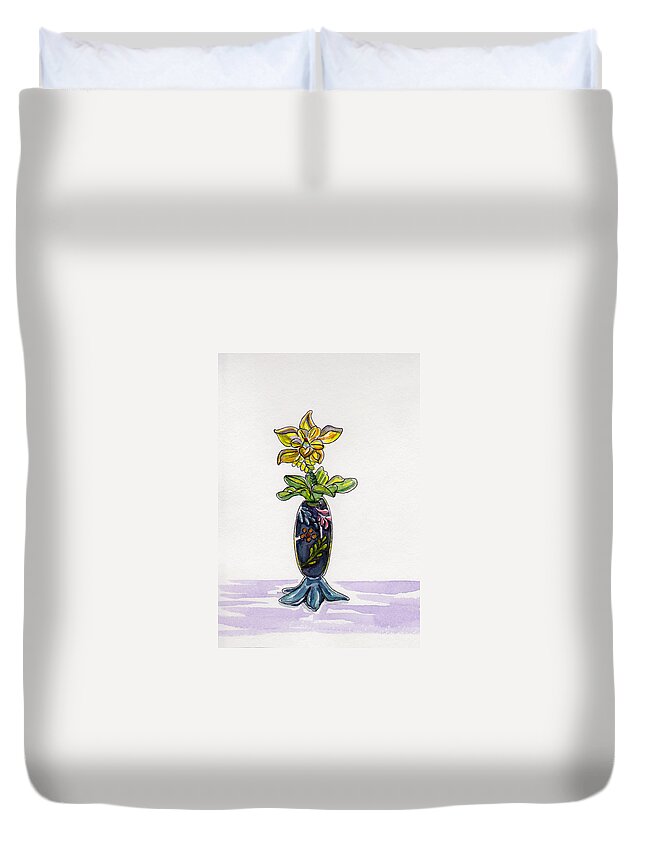 Beads Duvet Cover featuring the painting Beaded Wonder by Julie Maas