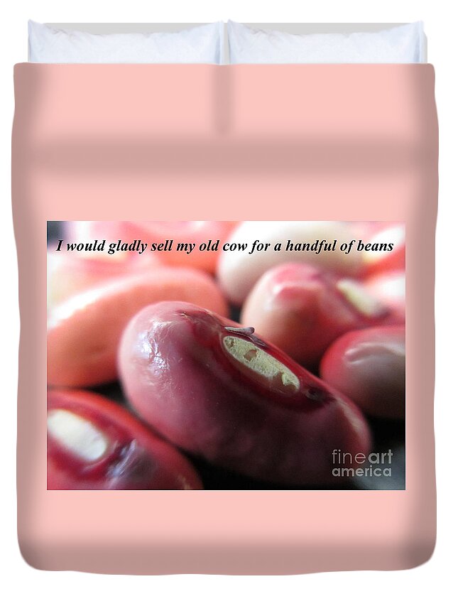 Bean Thinking Duvet Cover featuring the photograph Bean Thinking by Martin Howard