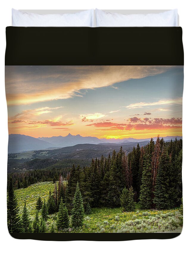 Scenics Duvet Cover featuring the photograph Bear Tooth Highway by Nick