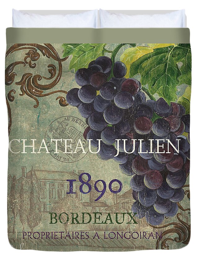 Wine Duvet Cover featuring the painting Beaujolais Nouveau 2 by Debbie DeWitt