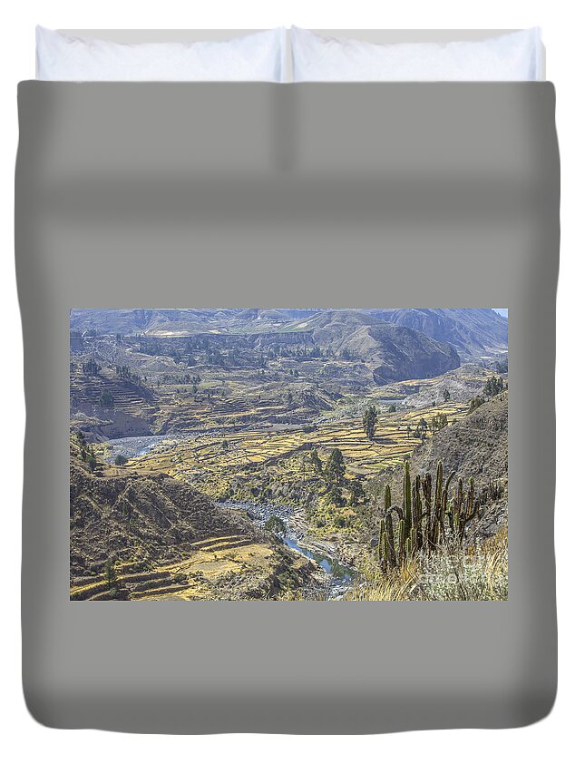 Colca Canyon Duvet Cover featuring the photograph Beautiful Colca Canyon by Patricia Hofmeester
