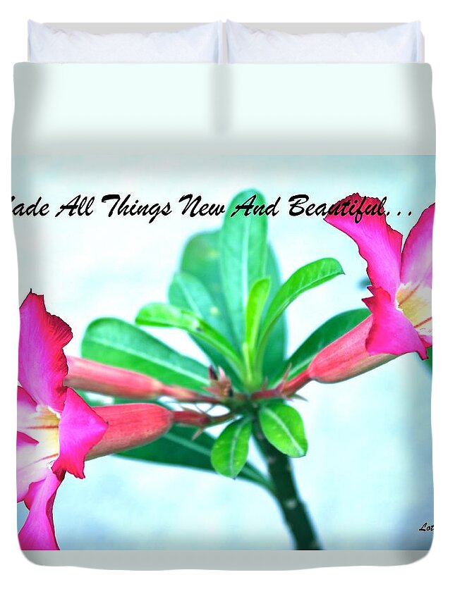 All Products Duvet Cover featuring the photograph Beautiful Flower by Lorna Maza