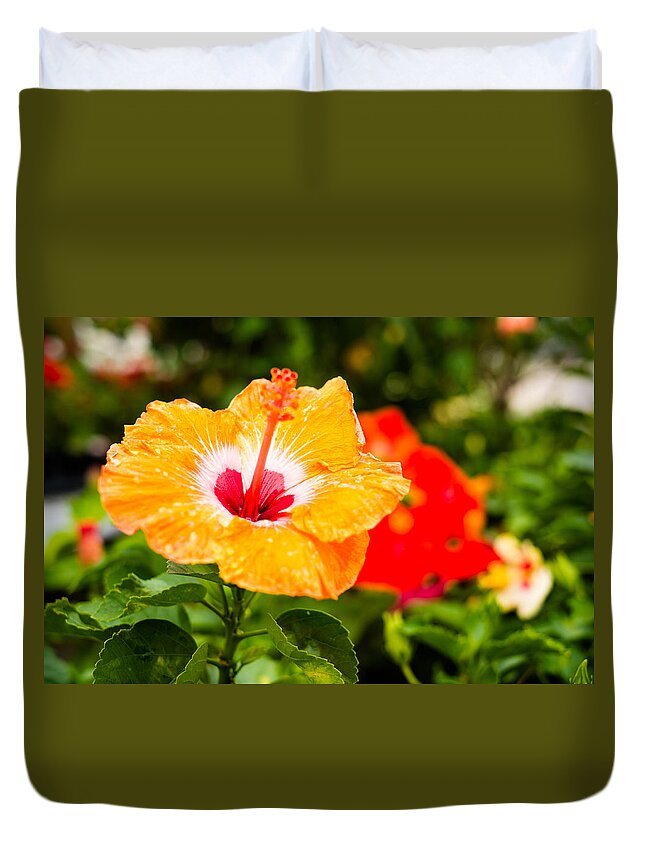Beautiful Duvet Cover featuring the photograph Beautiful Hibiscus by Raul Rodriguez